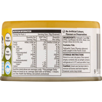 Woolworths Yellowfin Tuna In Oil 95g