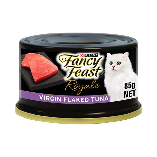 FANCY FEAST ROYALE VIRGIN FLAKED TUNA CAT FOOD 85 GRAM