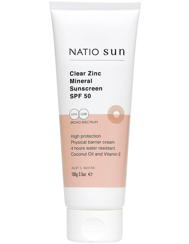 Clear Zinc Mineral SPF50 Sunscreen 100g