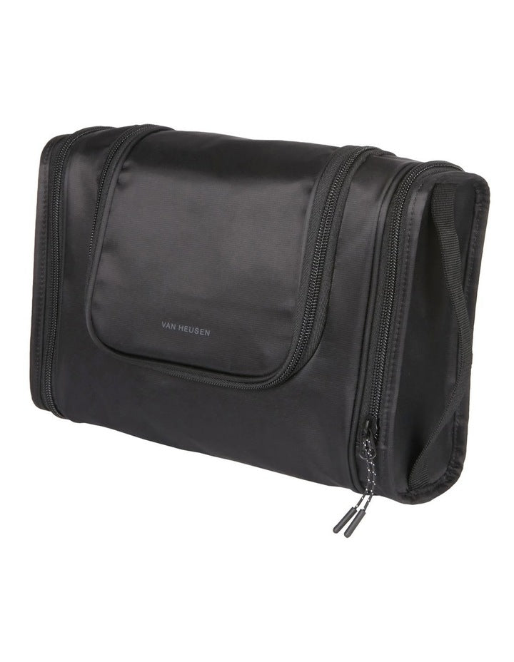 Expandable Hanging Toiletry Bag in Black