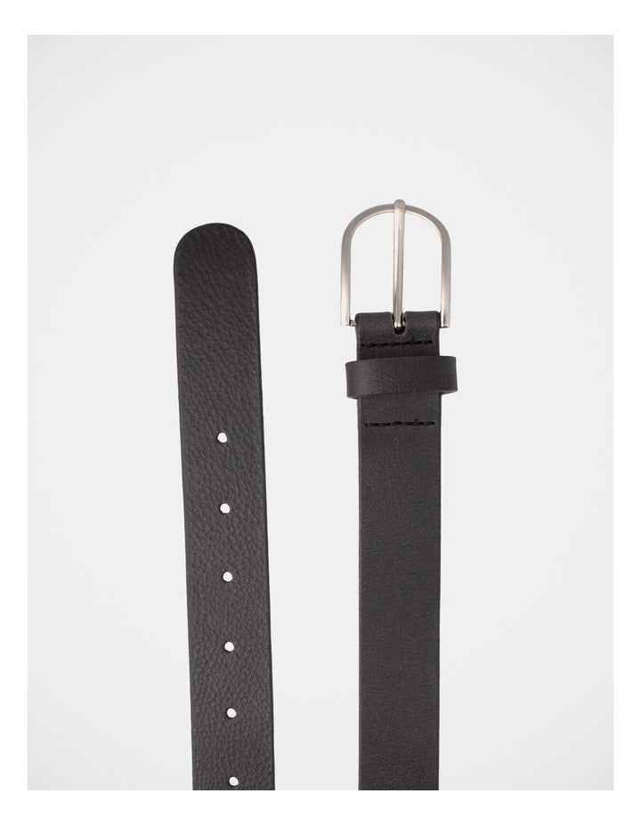 Maddy Leather Belt in Black