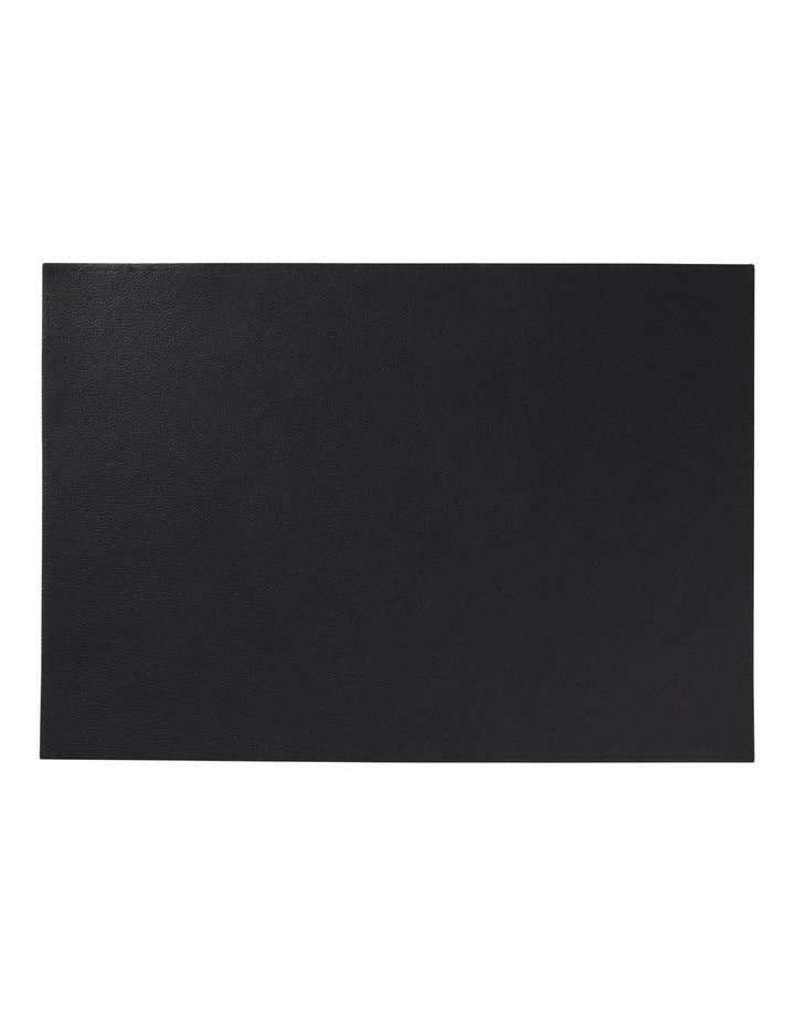 Table Accents Leather Placemat 43x30cm in Charcoal