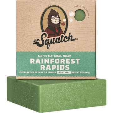 Dr Squatch Rainforest Rapids Men's Natural Bar Soap 141g