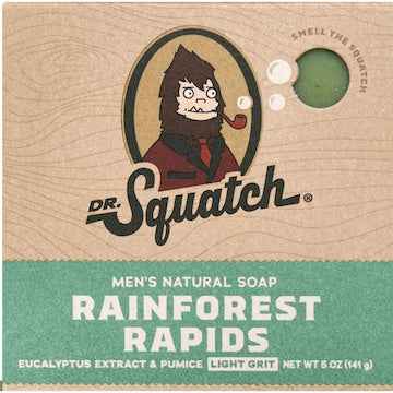 Dr Squatch Rainforest Rapids Men's Natural Bar Soap 141g