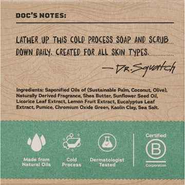 Dr Squatch Rainforest Rapids Men's Natural Bar Soap 141g
