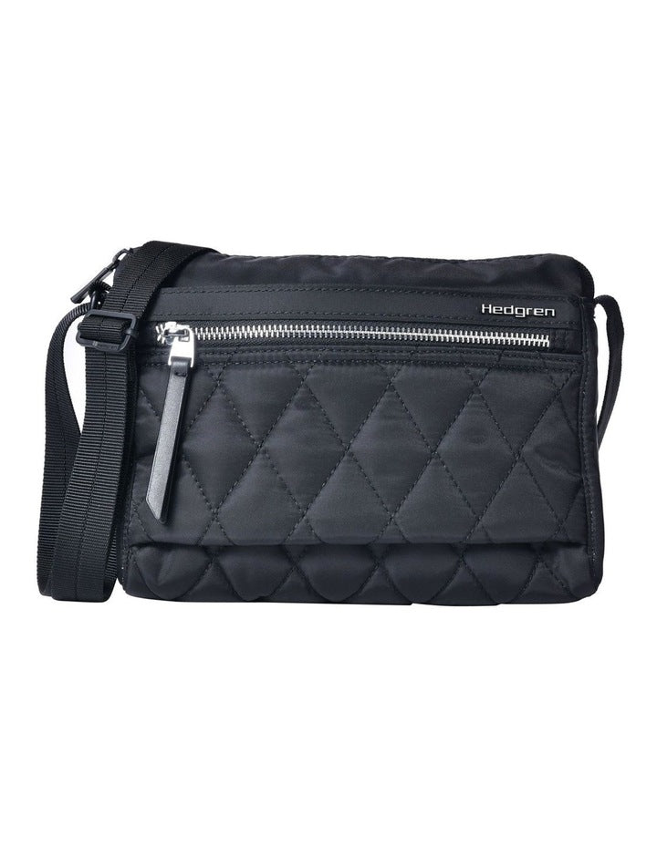 Eye Quilted Crossbody Bag in Black