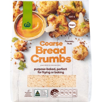 Woolworths Baked Bread Crumbs Coarse 500g