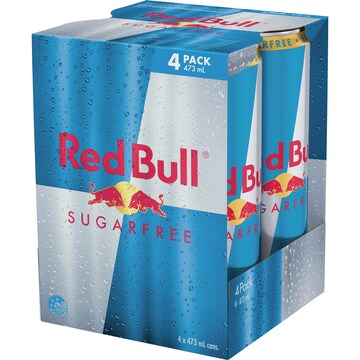 Red Bull Energy Drink Sugar Free 473mL x 4 pack