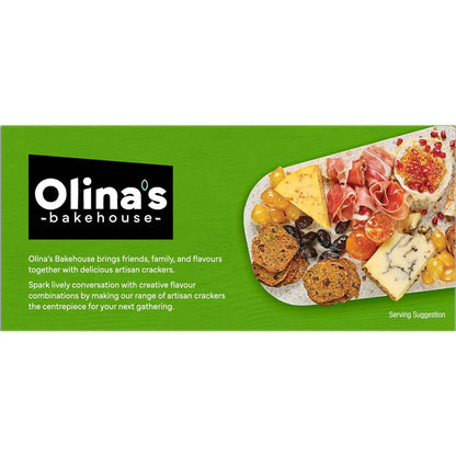 Olina's Bakehouse Artisan Crackers Biscuits Garlic & Thyme 90g