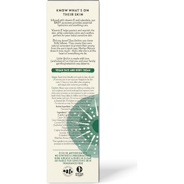 Little Urchin SPF 50 Baby Natural Clear Zinc Sunscreen 100g