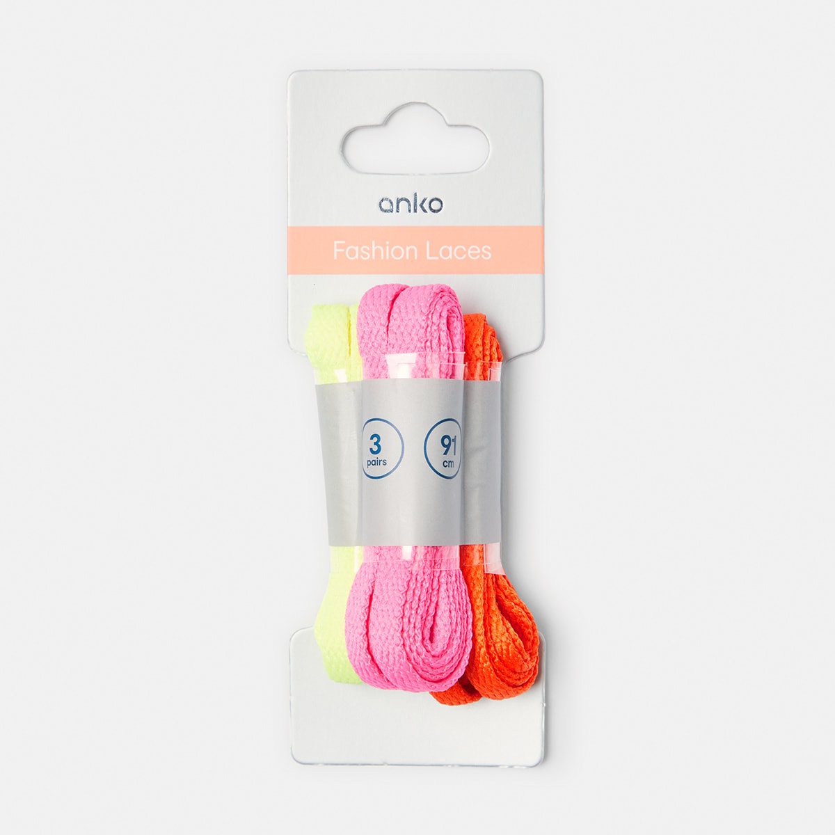 3 Pack Fashion Laces - Neon