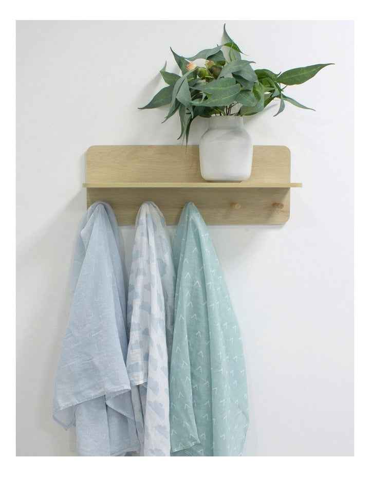 Nordic Muslin Wraps 3 Pack in Blue/Green