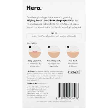 Hero. Mighty Patch Invisible+ Hydrocolloid Patches 24 pack