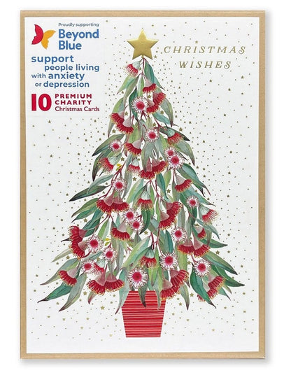 Beyond Blue Charity Boxed Christmas cardsFlowering Gum Design