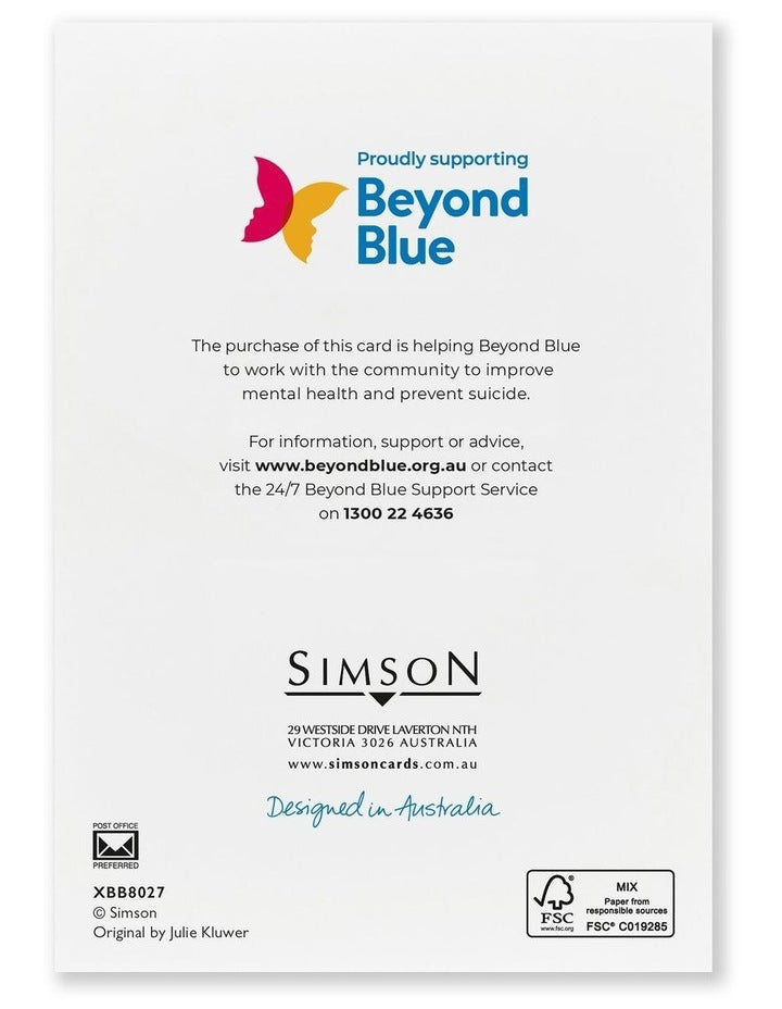 Beyond Blue Charity Boxed Christmas cardsFlowering Gum Design