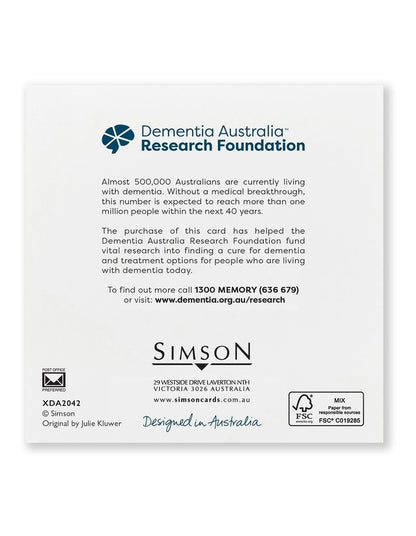 Dementia Australia Research Foundation Charity Boxed Christmas cards  Dove for Peace Design
