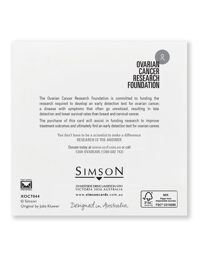 Ovarian Cancer Research Foundation Charity Boxed Christmas cards Bush Wreath Design