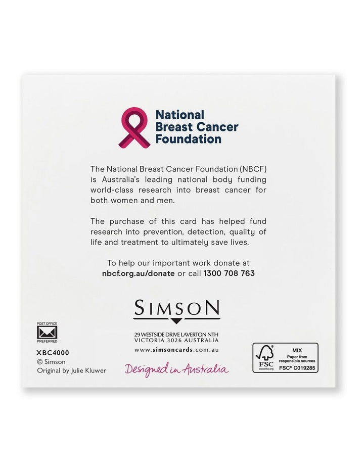 National Breast Cancer Foundation Charity Boxed Christmas cards Partridge Pear Design