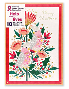 National Breast Cancer Foundation Charity Boxed Christmas cards Galah Greetings Design