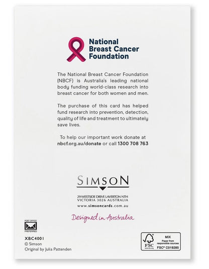 National Breast Cancer Foundation Charity Boxed Christmas cards Galah Greetings Design