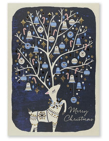 National Breast Cancer Foundation Charity Boxed Christmas cards Night Antler Design