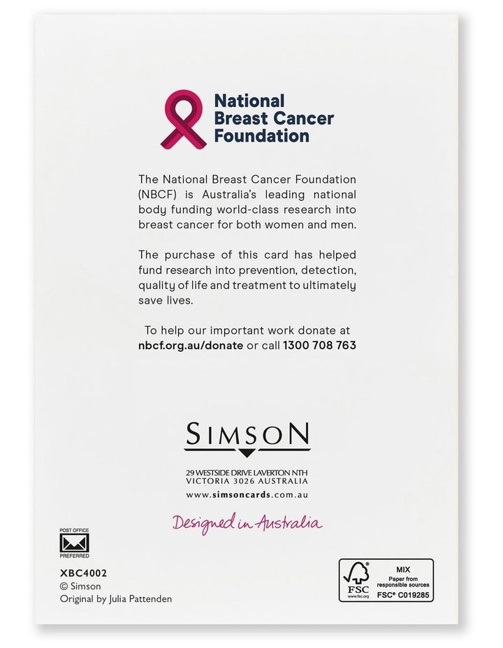 National Breast Cancer Foundation Charity Boxed Christmas cards Night Antler Design