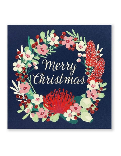 Red Kite Charity Boxed Christmas cards Waratah Wreath design