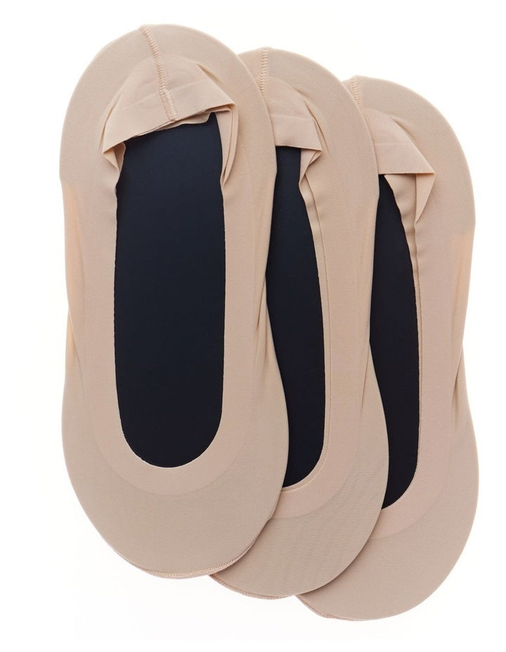 Laser Cut Footlets 3 Pack in Beige