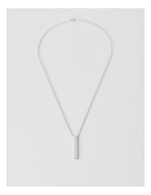 Vertical Cube Necklace in Silver