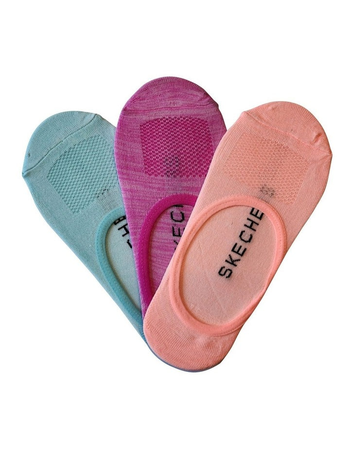 No Show Liner Socks 3 Pack In Assorted
