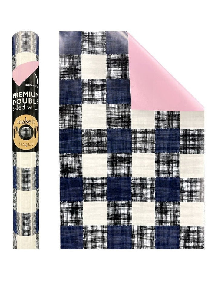 Gingham Wash Roll Wrap in Black