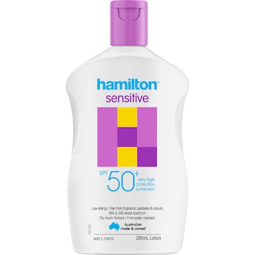 Hamilton SPF 50+ Sensitive Sunscreen Lotion 265mL