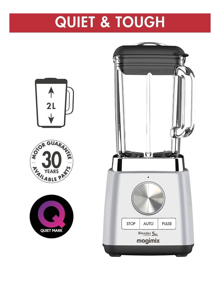 5XL Power Blender in Matt Chrome