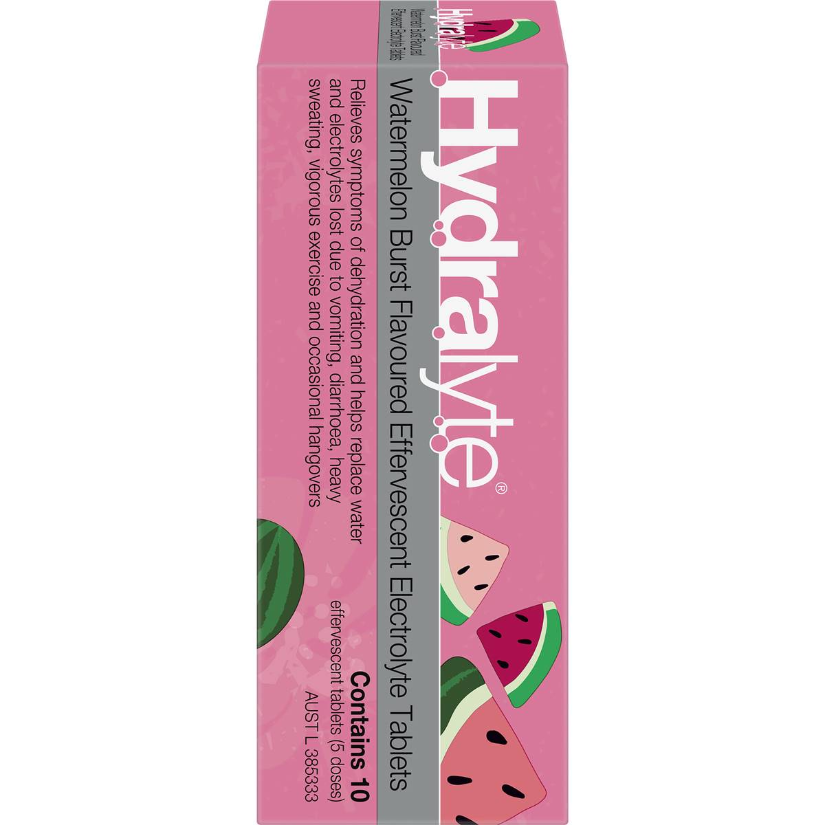 Hydralyte Effervescent Electrolyte Tablets Watermelon Burst 10 pack