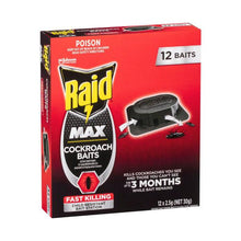 RAID MAX INSECT COCKROACH BAITS TRAPS 12 PACK