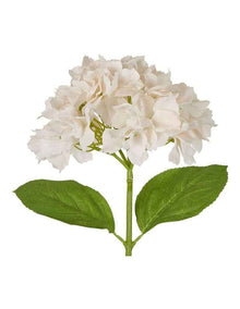 Hydrangea Stem Soft Touch 50cm in White/Pink