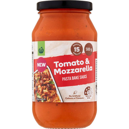 Woolworths Creamy Tomato and Mozzarella Pasta Bake Sauce 500mL