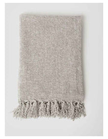 Valerie Chenille Velvet Throw 130x180cm in Silver