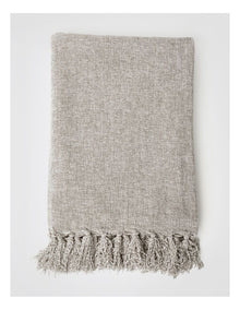 Valerie Chenille Velvet Throw 130x180cm in Silver