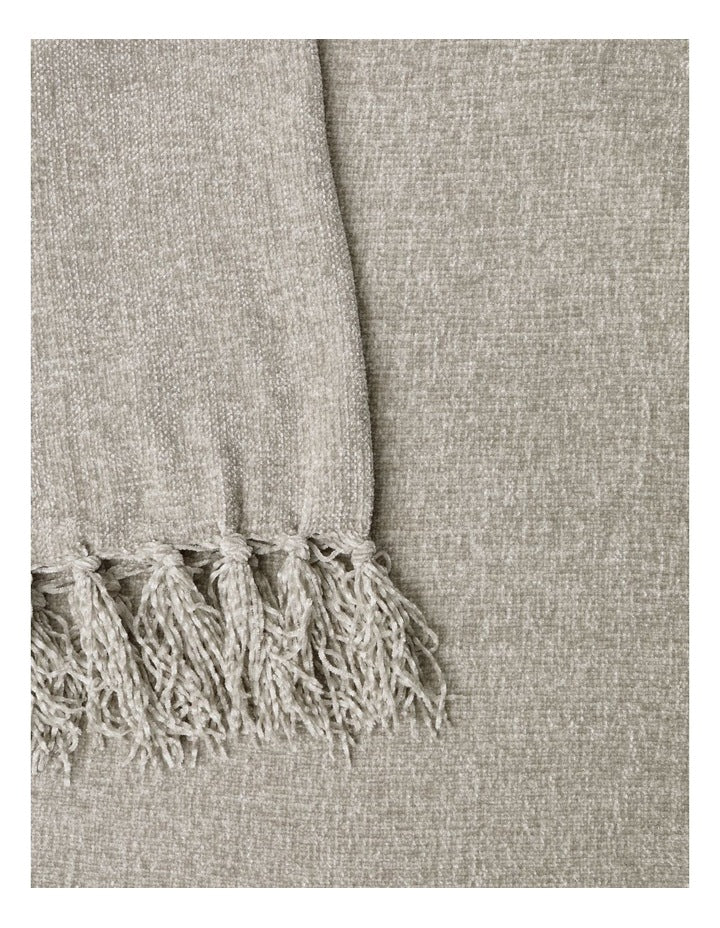 Valerie Chenille Velvet Throw 130x180cm in Silver