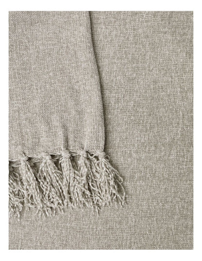 Valerie Chenille Velvet Throw 130x180cm in Silver