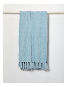 Valerie Chenille Velvet Throw 130x180cm in Blue