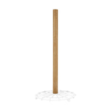 Off White and Acacia Paper Towel Stand