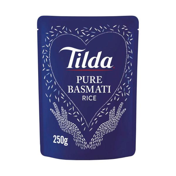 TILDA STEAMED RICE BASMATI:PURE:.:250 GRAM