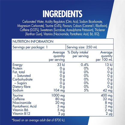 Red Bull Energy Drink Sugar Free Cans 250mL x 12 pack