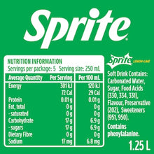 Sprite Lemonade Soft Drink Bottle 1.25L
