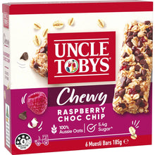 Uncle Tobys Chewy Raspberry Choc Chip Muesli Bars 6 pack
