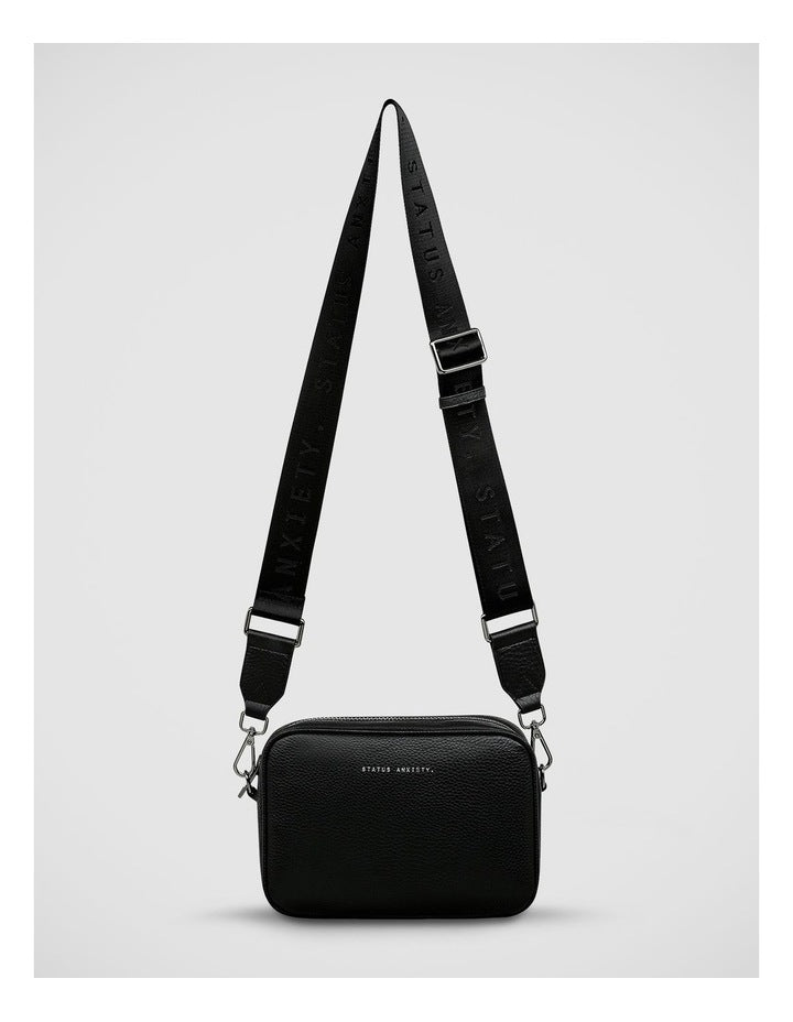 Plunder Crossbody Bag with Dual Straps in Black