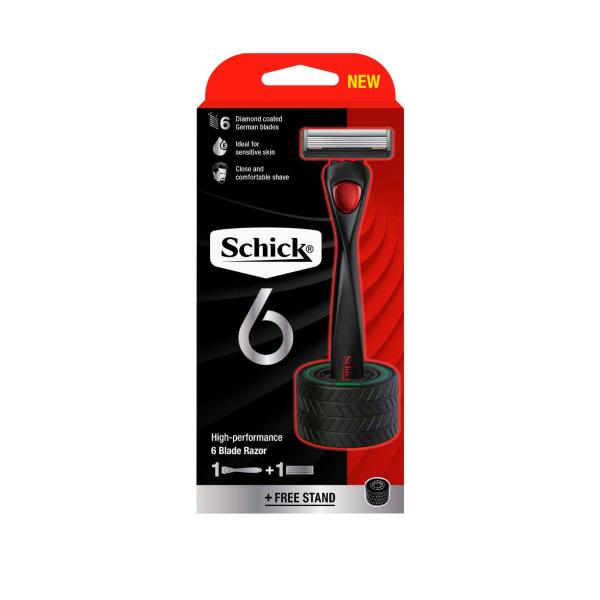 SCHICK 6 RAZOR KIT +1 REFILL BLADE 1 PACK
