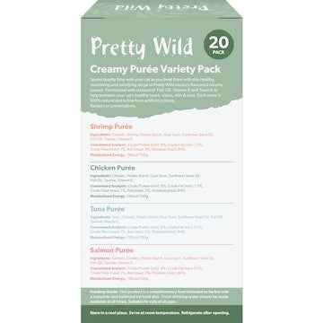 Pretty Wild Creamy Puree Lickable Cat Treats Variety 15g x 20 pack